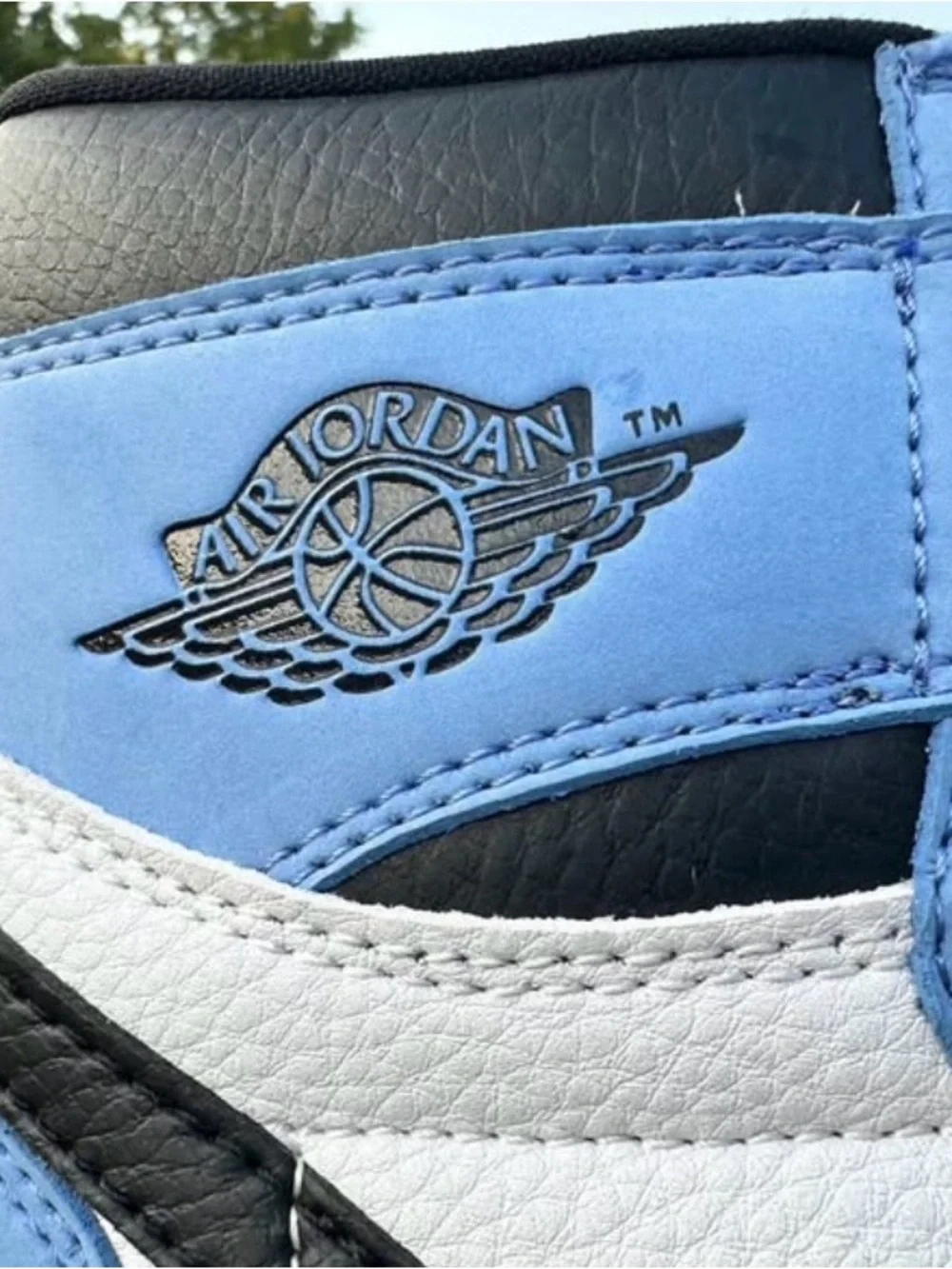 Jordan Air Jordan 1 High White University Blue Black - Men's Sneakers